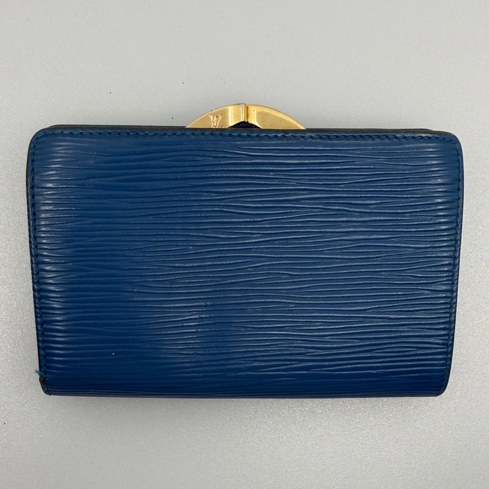 Louis Vuitton 100% Authentic Royal Blue Wallet With Gold Hardware​ - Picture 5 of 16